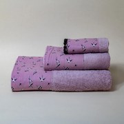 Πετσέτα Χεριών (30x50) White Fabric Martin Pink 600gsm