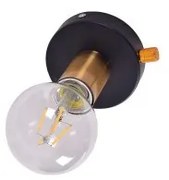 Σποτ Φωτιστικό Τοίχου 1xE27 Ρυθμιζόμενο Tolo Homelighting-77-3542-Μαύρο-Χρυσό 77-3542