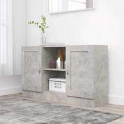 vidaXL Μπουφές Γκρι Σκυροδέματος 120 x 30,5 x 70 εκ. από Μοριοσανίδα