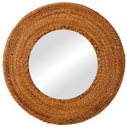 Καθρέπτης Encere Inart μπανάνα ξύλο Φ70x5εκ 337-000017 337-000017 Καφέ