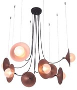 Φωτιστικό Οροφής HL4308P81BC 8ΧG9 81Χ81ΧΗ122 Copper-Black Aca Decor Μέταλλο,Γυαλί