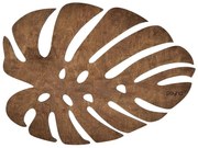 Σουπλά Monstera (Σετ 4Τμχ) 790PYN1122 33x45cm Walnut Hermia Ξύλο