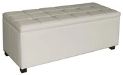 DENISE Σκαμπό Αποθηκευτικό - Ταμπουρέ, PU Εκρού  113x43x45cm [-Εκρού-] [-PU - PVC-] Ε7045,1