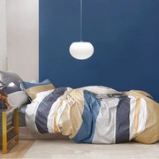 Σεντόνια Randall (Σετ 4τμχ) Beige-Grey Ρυθμός Υπέρδιπλo 230x260cm 100% Cotton Satin
