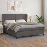 ΚΡΕΒΑΤΙ BOXSPRING ΜΕ ΣΤΡΩΜΑ ΓΚΡΙ 180X200 ΕΚ. ΣΥΝΘΕΤΙΚΟ ΔΕΡΜΑ 3128929