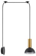 Φωτιστικό Τοίχου Adept Tube 77-8831 50x15x300cm 1xE27 60W Black-Gold Homelighting