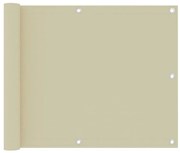vidaXL Διαχωριστικό Βεράντας Κρεμ 75 x 300 εκ. Ύφασμα Oxford
