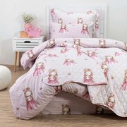 Παπλωματοθήκη Little Queen Μονή - 160 x 240 cm - Ροζ - Borea