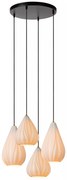 Φωτιστικό Κρεμαστό Lucide 13452-04-31 CINZIA Λευκό (White)|Μαύρο Ματ (Black Mat)