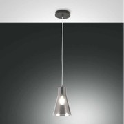 Φωτιστικό Οροφής Dafne 3596-40-126 Transparent Grey Fabas Luce Μέταλλο,Γυαλί