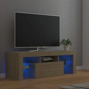 Έπιπλο Τηλεόρασης με LED Sonoma Δρυς 120x35x40 εκ. - Καφέ