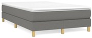 Κρεβάτι Boxspring με Στρώμα Σκούρο Γκρι 120x190 εκ Υφασμάτινο - Γκρι