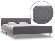 vidaXL Πλαίσιο Κρεβατιού Ανοιχτό Γκρι 140 x 200 εκ. Υφασμάτινο