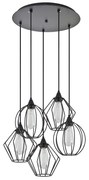 SE21-BL-B10-5BL-GR12 ADEPT FLEX Black Metal Grid Pendant+ HOMELIGHTING 77-8951