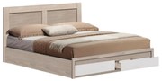 Κρεβάτι CAPRI C312.16 Διπλό με 2 Συρτάρια Sonama - Λευκό 150x200 εκ. 158x206x93 εκ.