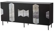 Μπουφές Vienna 552NOS1812 180x40x80cm Black-Fume Particle Board, Melamine