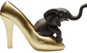 Διακοσμητικό Επιτραπέζιο Elephant Shoe Μαύρο/Χρυσό34x9x19εκ. - Μαύρο