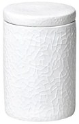 Δοχείο Με Καπάκι Τσαλακωμένο Μεγάλο 16cm Wem707 White Espiel Porcelain