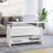 vidaXL Τραπεζάκι Σαλονιού Λευκό 80 x 50 x 40 εκ. Επεξεργασμένο Ξύλο