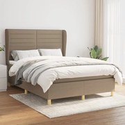 ΚΡΕΒΑΤΙ BOXSPRING ΜΕ ΣΤΡΩΜΑ TAUPE 140X200 ΕΚ. ΥΦΑΣΜΑΤΙΝΟ 3128609