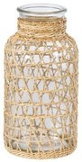 Βάζο Mandy 35630 Φ8,5x17,5cm Natural GloboStar Γυαλί,Bamboo