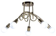 Φωτιστικό Οροφής - Πλαφονιέρα KQ 2627/5 QUIRKY ANTIQUE BRONZE CEILING LAMP Z4 - 51W - 100W - 77-8090