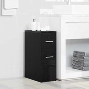 Σετ Επίπλων Μπάνιου Επιτοίχιο Μαύρη Οξυά 22 x 44 x 61.5 εκ.