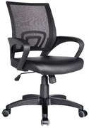 BF2101 Πολυθρόνα-Pro Γραφείου με Ανάκλιση, Μαύρο Mesh - PU Μαύρο  57x56x84/94cm ΕΟ254,40