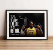 Ξύλινο Κάδρο Lebron James Quote 30X40cm SNK42