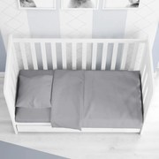 Σεντόνια Κούνιας (Σετ) Dimcol Solid Dark Grey 495