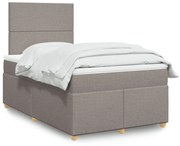 vidaXL Κρεβάτι Boxspring με Στρώμα Taupe 120x200 εκ. Υφασμάτινο