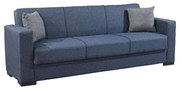 Καναπές-Κρεβάτι Τριθέσιος New Gracia 828-122-121 222x89x84cm Blue