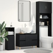 vidaXL Ντουλάπι μπαταρίας Μαύρη Δρυς 80x33x60 εκ Επεξεργασμένο Ξύλο