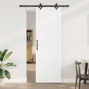 vidaXL Σετ Συρόμενης Πόρτας Χειροκίνητος Λευκό και μαύρο 78 x 232 cm