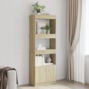 Ντουλάπι Sonoma Δρυς 63x33x180 εκ. από Επεξεργασμένο Ξύλο - Καφέ