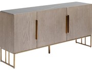 Μπουφές Cesaro Όψη Μαρμάρου Γκρι-Μπεζ 160x38x75 εκ. - Μπεζ