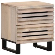 vidaXL Κομοδίνο 40 x 33 x 46 εκ. από Μασίφ Ξεβαμμένο Ξύλο Μάνγκο