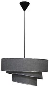 Φωτιστικό Οροφής 14-0283 1/Ε27 Φ40x95cm Τριπάτο Αμπαζούρ Grey Heronia Μέταλλο,Ύφασμα