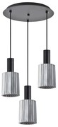 Φωτιστικό Οροφής Τρίφωτο Homelighting 77-8487 Black/Smoked