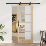 vidaXL Συρόμενη Πόρτα ORKDAL Καφέ 83 x 211 εκ. Ξύλο και μέταλλο