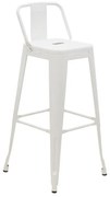 Bar stool with backrest Utopia metal white 42x42x97cm 42x42x97 εκ.