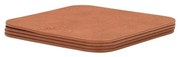 Estia Σουπλά Allure Pvc 10x10cm Καφέ Σετ 4 Τεμ.