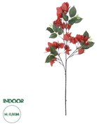 GloboStar® Artificial Garden BOUGAUVILLEA BRANCH 20645 Τεχνητό Διακοσμητικό Κλαδί Μπουκανβίλιας Κόκκινο Κεραμιδί Y80cm