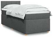 ΚΡΕΒΑΤΙ BOXSPRING ΜΕ ΣΤΡΩΜΑ ΣΚΟΥΡΟ ΓΚΡΙ 100X200 ΕΚ. ΥΦΑΣΜΑΤΙΝΟ 3286592