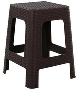 Σκαμπό C5448.01 Τετράγωνο Καφέ Rattan 28,5x28,5x45 εκ. 28.5x28.5x45 εκ.
