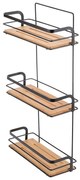 ΕΤΑΖΕΡΑ BAMBOO ESSENTIALS ΜΕΤΑΛΛΙΚΗ ΙΣΙΑ 3 ΘΕΣΕΩΝ 25.5x10.5x49cm ΜΑΥΡΗ