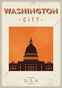 Εικονογράφηση Typographic Washington City Poster Design, kursatunsal