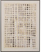 Πίνακας Καμβάς Glitter Curtain Μπεζ 92.5x5x122.6εκ. - Μπεζ