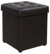 Σκαμπώ Με Αποθηκευτικό Χώρο Pu Καφέ Cube 36,5x36,5x36Υεκ.