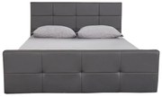 Κρεβάτι ArteLibre ANEMONE Γκρι PU 216x160.5x93cm (Στρώμα 150x200cm) Arte-14320003